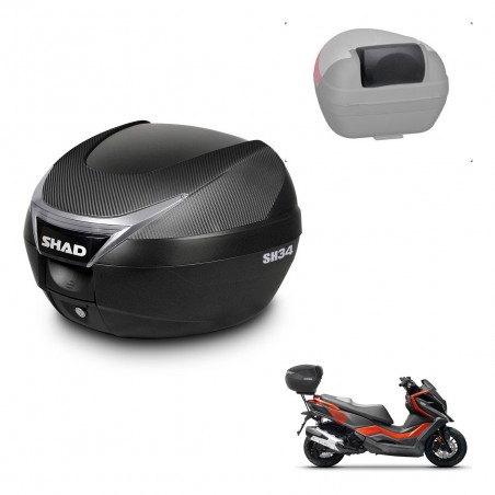 SHAD Baul SH34 + soporte montaje respaldo KIT-440944