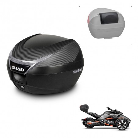 SHAD Trunk SH34 + mounting bracket backrest KIT-441000