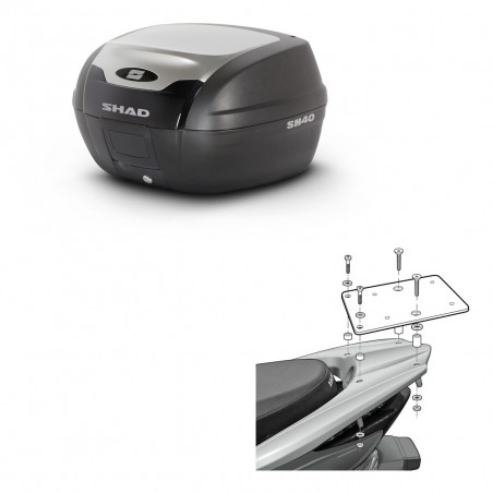 SHAD SH40 ALU trunk + mounting bracket KIT-441140