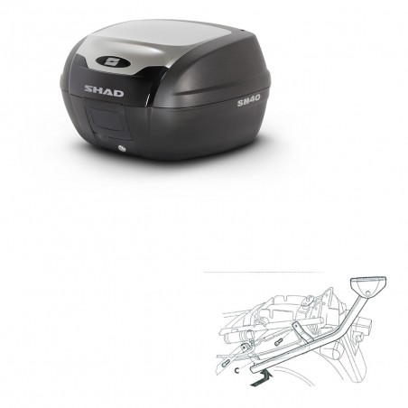 SHAD Baul SH40 ALU + soporte montaje KIT-441291