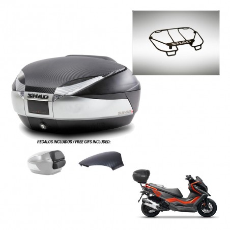 SHAD Trunk SH48 backrest cover + mounting bracket upper grill KIT-442594
