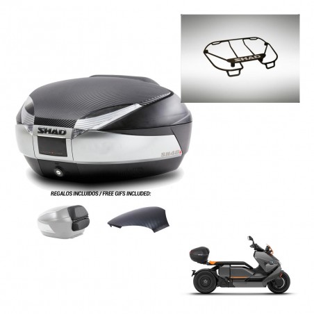 SHAD Trunk SH48 backrest cover + mounting bracket upper grill KIT-442650