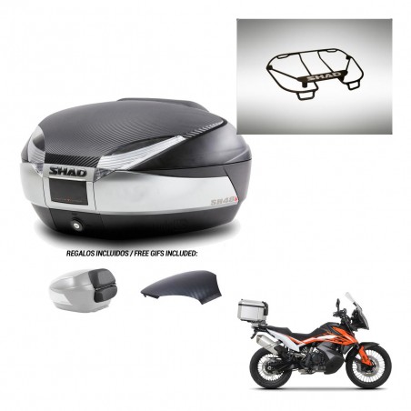 SHAD Trunk SH48 backrest cover + mounting bracket upper grill KIT-442890