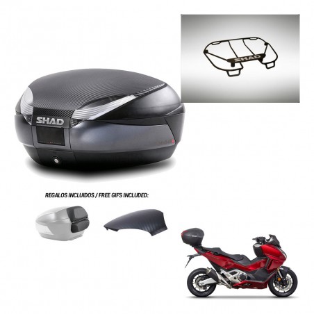 SHAD Trunk SH48 backrest cover + mounting bracket upper grill 49 L KIT-442987
