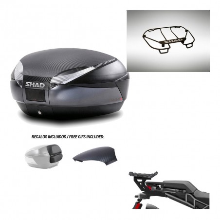 SHAD Trunk SH48 backrest cover + mounting bracket upper grill 49 L KIT-442995