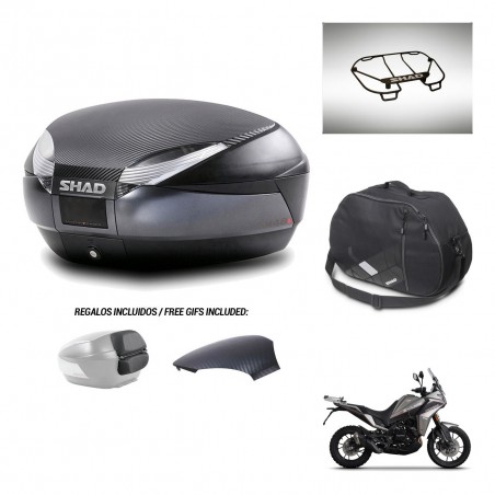 SHAD Baul SH48 tapa respaldo + soporte montaje accesorios 49 L KIT-443005