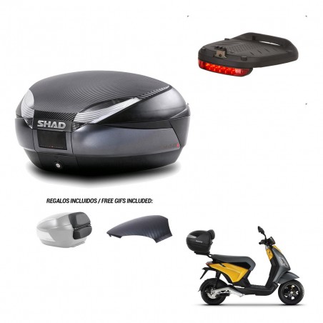 SHAD Baul SH48 tapa respaldo + soporte montaje luz de freno 49 L KIT-443064