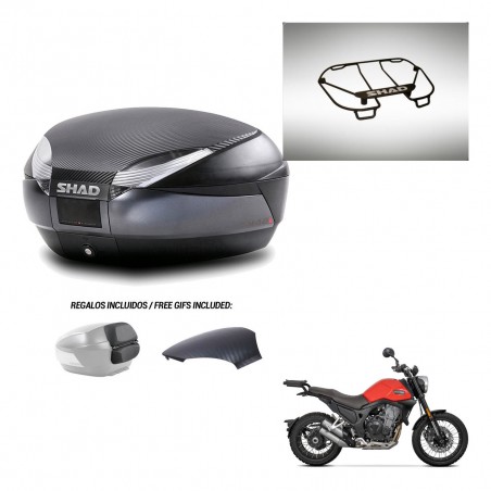 SHAD Trunk SH48 backrest cover + mounting bracket upper grill 49 L KIT-443091