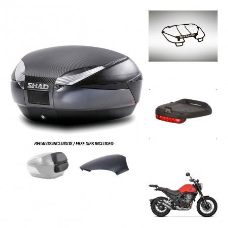 SHAD Baul SH48 tapa respaldo + soporte montaje accesorios 49 L KIT-443092