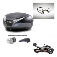 SHAD Baul SH48 tapa respaldo + soporte montaje parrilla superior 49 L KIT-443131