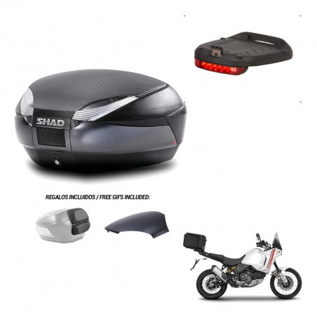 SHAD Baul SH48 tapa respaldo + soporte montaje luz de freno 49 L KIT-443224