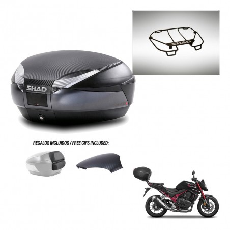 SHAD Trunk SH48 backrest cover + mounting bracket upper grill 49 L KIT-443235
