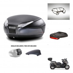 SHAD Baul SH48 tapa respaldo + soporte montaje accesorios 49 L KIT-443340