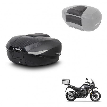 SHAD Trunk SH58 + mounting bracket backrest KIT-443675