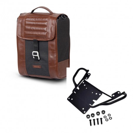 SHAD Baul maleta + soporte montaje SR38 CAFE RACER STYLE 1U KIT-445068