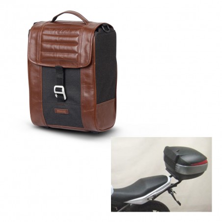 SHAD Baul maleta + soporte montaje SR38 CAFE RACER STYLE 1U KIT-445079