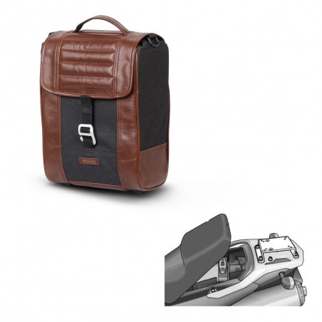 SHAD Baul maleta + soporte montaje SR38 CAFE RACER STYLE 1U KIT-445103