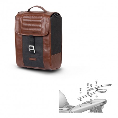 SHAD Baul maleta + soporte montaje SR38 CAFE RACER STYLE 1U KIT-445116