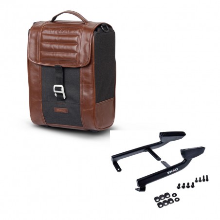 SHAD Baul maleta + soporte montaje SR38 CAFE RACER STYLE 1U KIT-445127