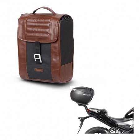 SHAD Baul maleta + soporte montaje SR38 CAFE RACER STYLE 1U KIT-445154