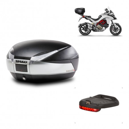 SHAD Baul SH48 + soporte montaje luz de freno TITANIUM PREMIUM KIT-445297