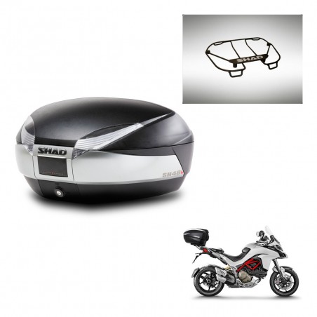 SHAD Baul SH48 + soporte montaje parrilla superior TITANIUM PREMIUM KIT-445300