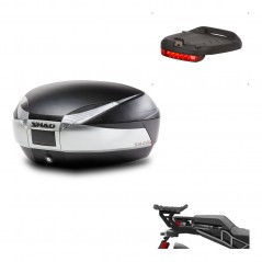 SHAD Trunk SH48 + mounting bracket brake light TITANIUM PREMIUM KIT-445321
