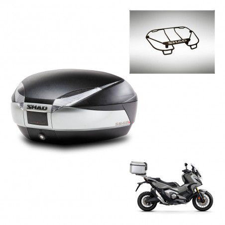 SHAD Baul SH48 + soporte montaje parrilla superior TITANIUM PREMIUM KIT-445340