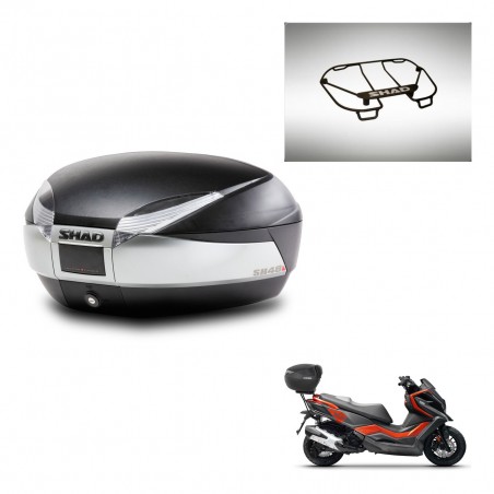 SHAD Baul SH48 + soporte montaje parrilla superior TITANIUM PREMIUM KIT-445348