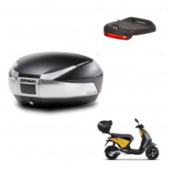 SHAD Baul SH48 + soporte montaje luz de freno TITANIUM PREMIUM KIT-445393
