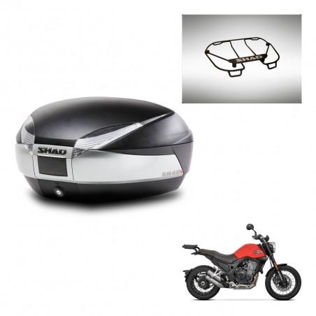 SHAD Baul SH48 + soporte montaje parrilla superior TITANIUM PREMIUM KIT-445420