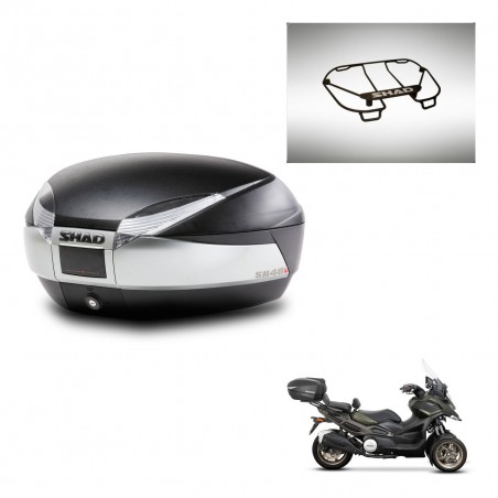 SHAD Baul SH48 + soporte montaje parrilla superior TITANIUM PREMIUM KIT-445468