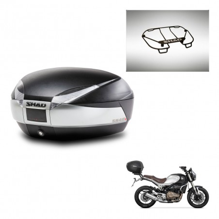 SHAD Baul SH48 + soporte montaje parrilla superior TITANIUM PREMIUM KIT-445484