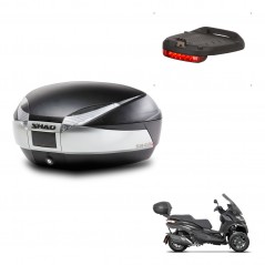 SHAD Trunk SH48 + mounting bracket brake light TITANIUM PREMIUM KIT-445513