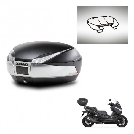 SHAD Baul SH48 + soporte montaje parrilla superior TITANIUM PREMIUM KIT-445524