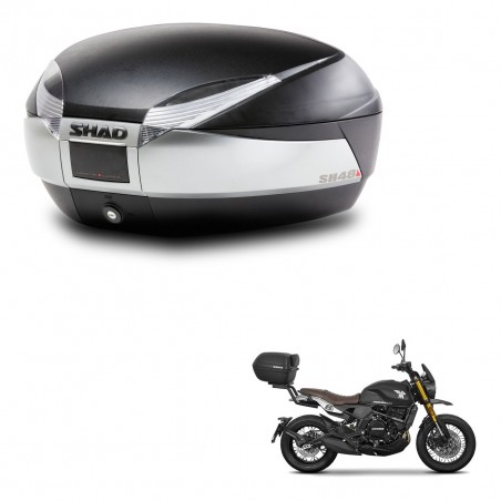 SHAD SH48 trunk + mounting bracket TITANIUM PREMIUM KIT-445576