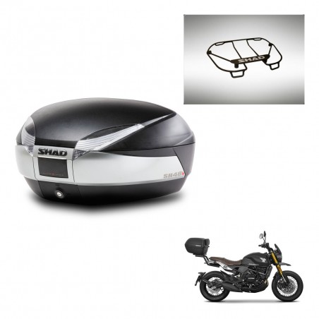 SHAD Baul SH48 + soporte montaje parrilla superior TITANIUM PREMIUM KIT-445580