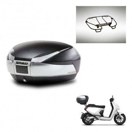 SHAD Baul SH48 + soporte montaje parrilla superior TITANIUM PREMIUM KIT-445596