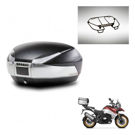 SHAD Baul SH48 + soporte montaje parrilla superior TITANIUM PREMIUM KIT-445604
