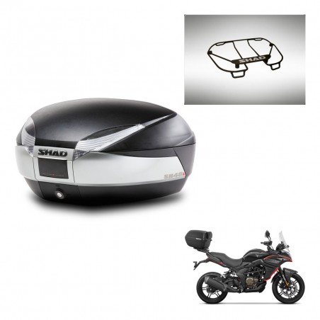 SHAD Baul SH48 + soporte montaje parrilla superior TITANIUM PREMIUM KIT-445612