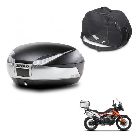 SHAD Baul SH48 + soporte montaje bolsa interna TITANIUM PREMIUM KIT-445642