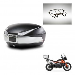 SHAD SH48 trunk + mounting bracket upper grill TITANIUM PREMIUM KIT-445644