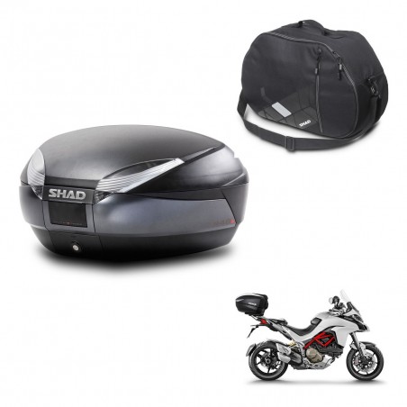 SHAD Baul SH48 + soporte montaje bolsa interna DARK GREY PREMIUM KIT-445730