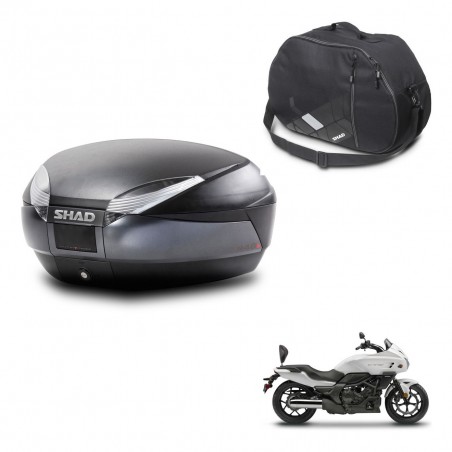 SHAD Baul SH48 + soporte montaje bolsa interna DARK GREY PREMIUM KIT-445738