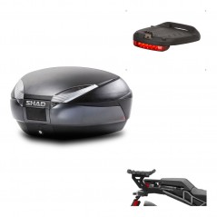 SHAD Trunk SH48 + mounting bracket brake light DARK GREY PREMIUM KIT-445753