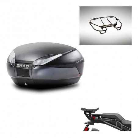 SHAD SH48 trunk + mounting bracket upper grill DARK GREY PREMIUM KIT-445756