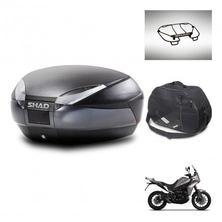 SHAD Baul SH48 + soporte montaje accesorios DARK GREY PREMIUM KIT-445766