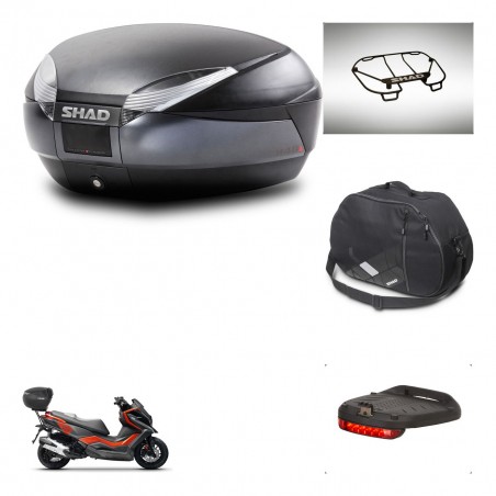 SHAD SH48 trunk + mounting bracket accessories DARK GREY PREMIUM KIT-445783