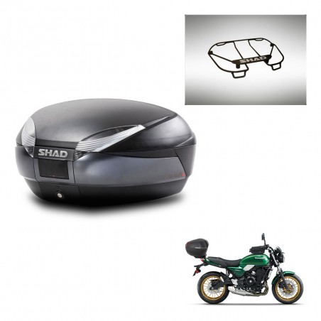 SHAD Baul SH48 + soporte montaje parrilla superior DARK GREY PREMIUM KIT-445788