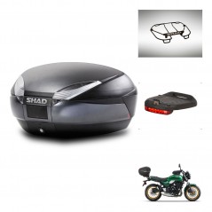 SHAD Baul SH48 + soporte montaje accesorios DARK GREY PREMIUM KIT-445789